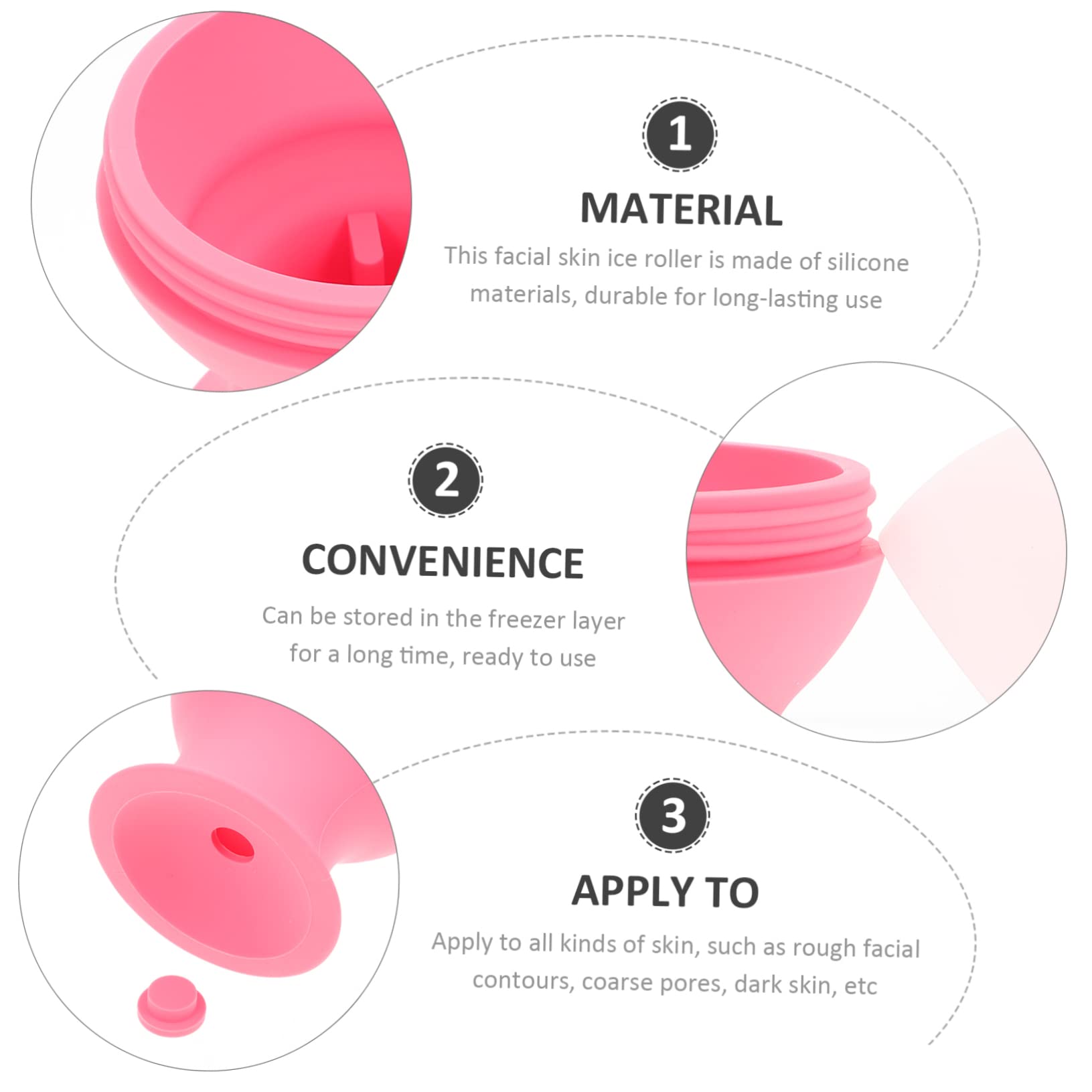 NOLITOY Silicone Ice Face Massager for Puffiness Relief and Skin Care Compact Cooling Tool for Face and Eye for Travel and Home Use Made from Silicone