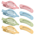 obeoby 8 PCS Flat Hair Clips, Light Colorful Flat Claw Clips 2 Styles Hair Claws for Girls Teens