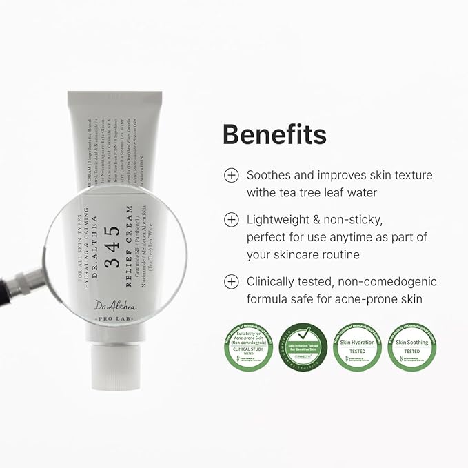 Dr.Althea 345 Relief Cream, Korean Skincare, 1.69 Fl Oz (Ver.2 - Pack of 2)