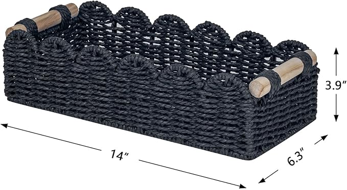 CubesLand Bathroom Basket Organizer, Toilet Tank Paper Storage Baskets 2PK