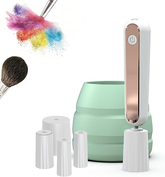 BomCot Electric Makeup Brush Cleaning Drying Machine, Portable and Efficient Cleaner with Three-Level Cleaning and Spin Drying Adjustment Functions