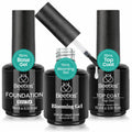Beetles Blooming Gel Polish & No-Wipe Base and Top Coat Set, 3Pcs 15ml