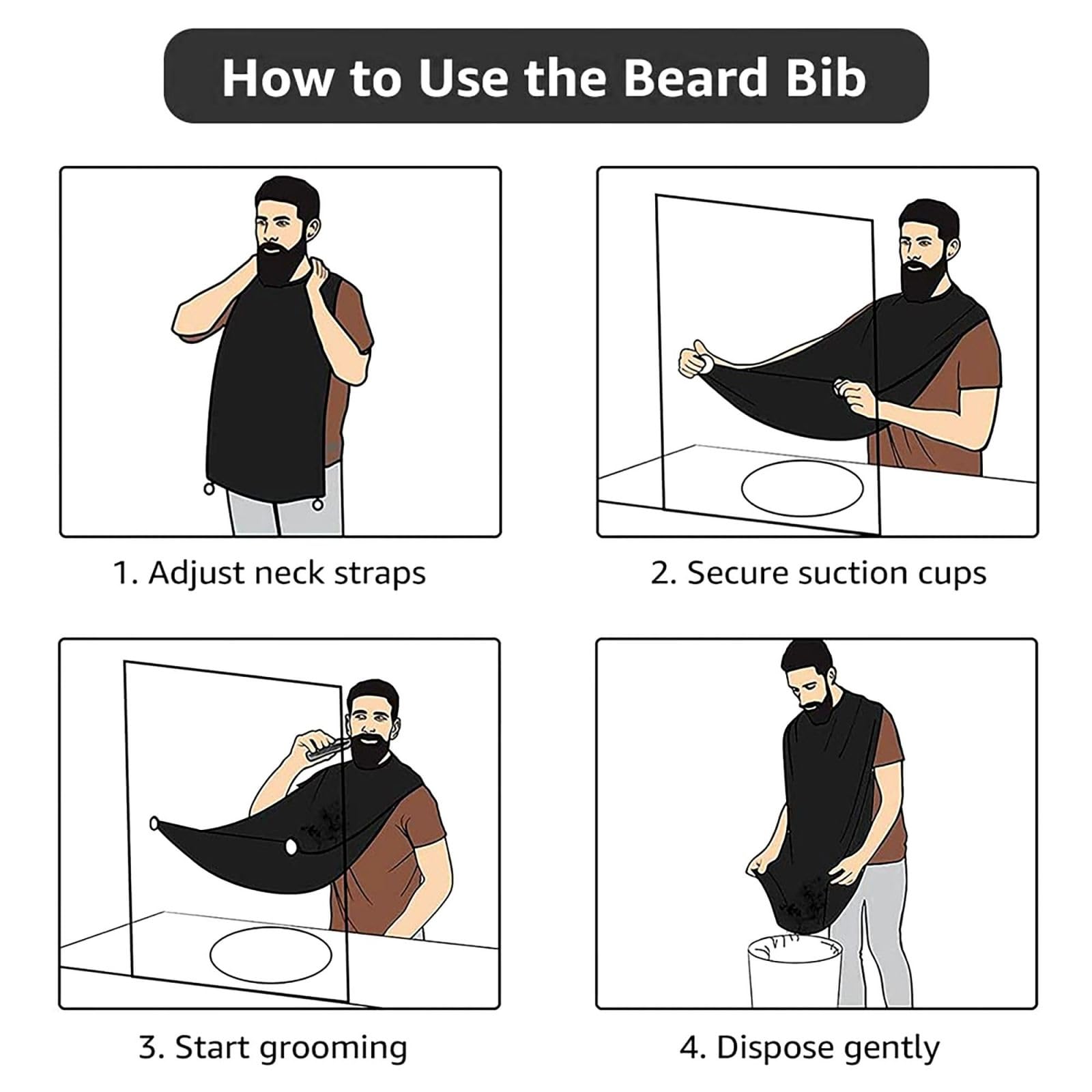 YQxwJL Flag Of Costa Rica Print Beard Bib Shaving Apron, Beard Hair Trimming Cape Gift For Dad