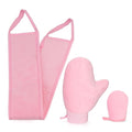 ASTIMESA Tanning Mitt and Self Tanner Back Applicator, Different Sized Self Tanning Kit, Tanning Glove Self Tan Back Applicator for Lotion Mousse Sunless Face Skin Body Beauty Women Men (pink)