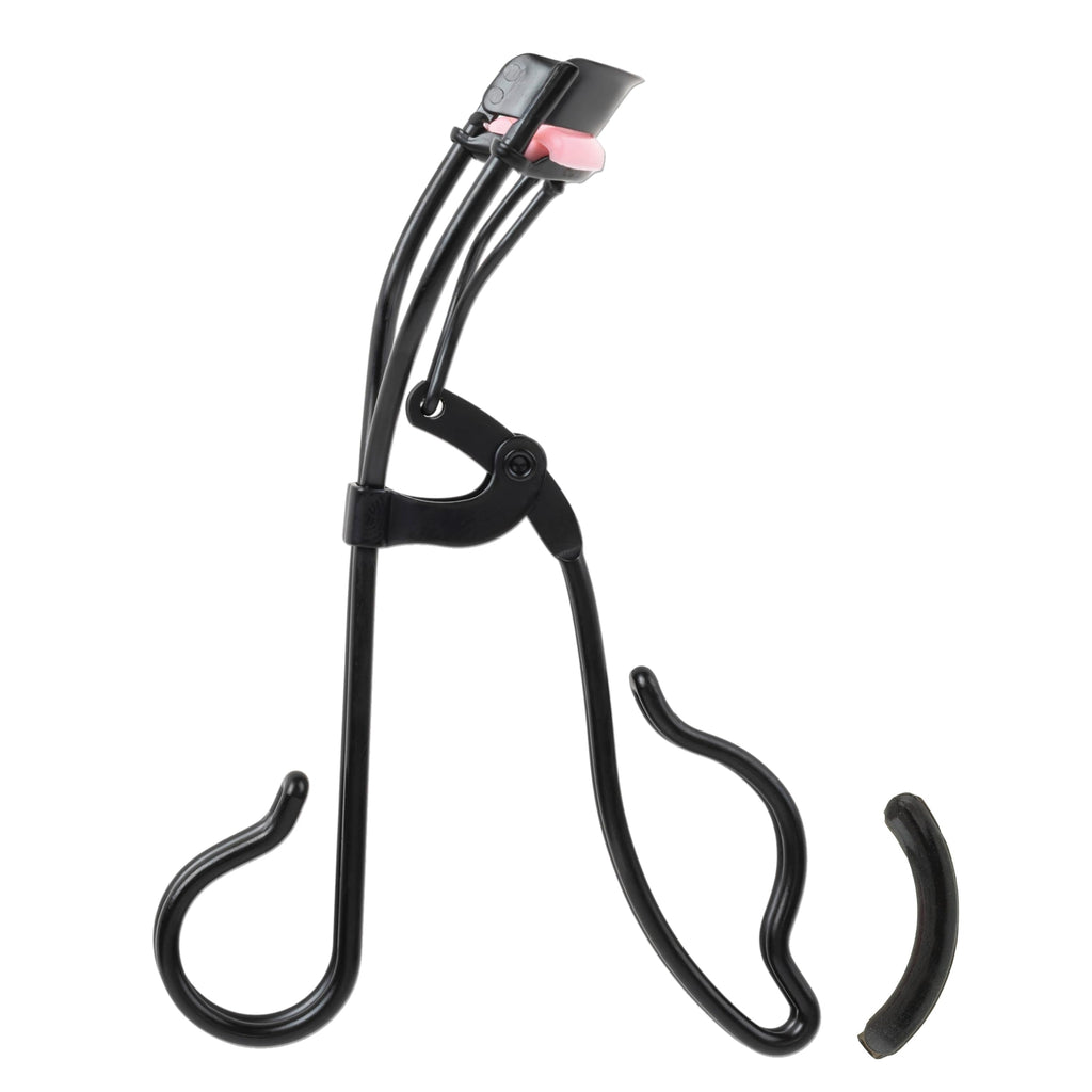 JAPONESQUE Professional Volumizing Lash Curler for Natural & False Lashes on Most Eye Shapes and Large Eyes, 1 Refill Pad, Holds Curl up to 8 Hours