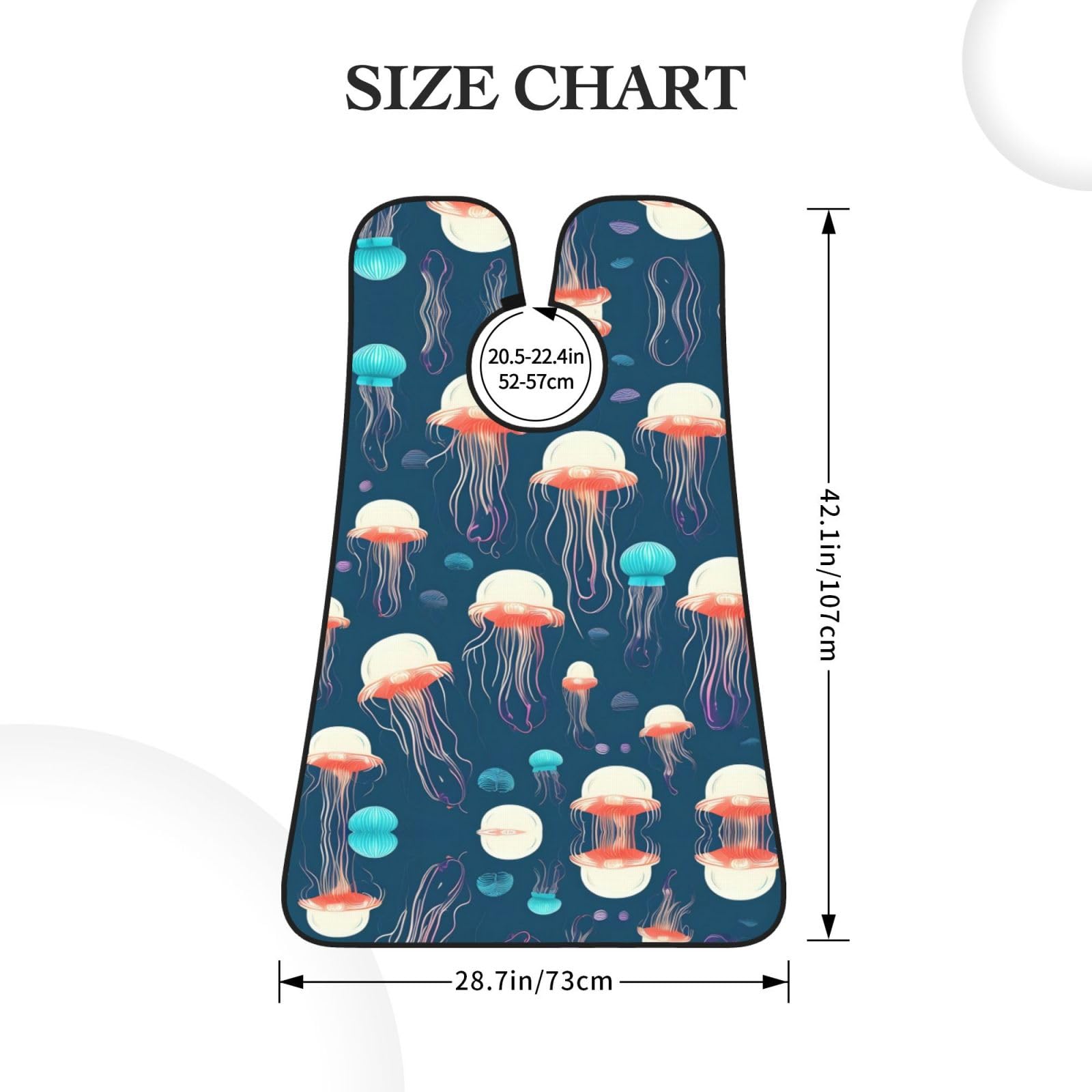 YQxwJL Jellyfish Pattern Print Beard Bib Shaving Apron, Beard Hair Trimming Cape Gift For Dad
