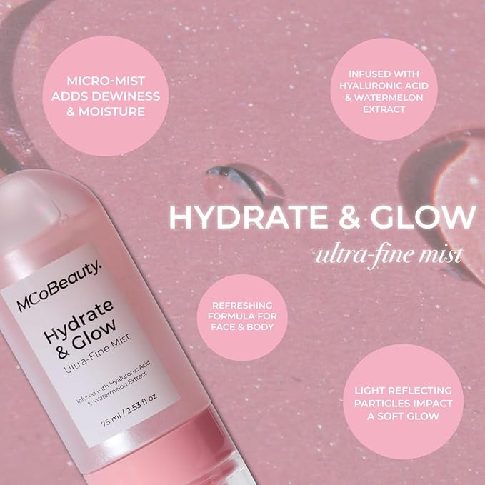 MCoBeauty Hydrate & Glow Ultra Fine Mist - Hydrating Shimmer Face Mist