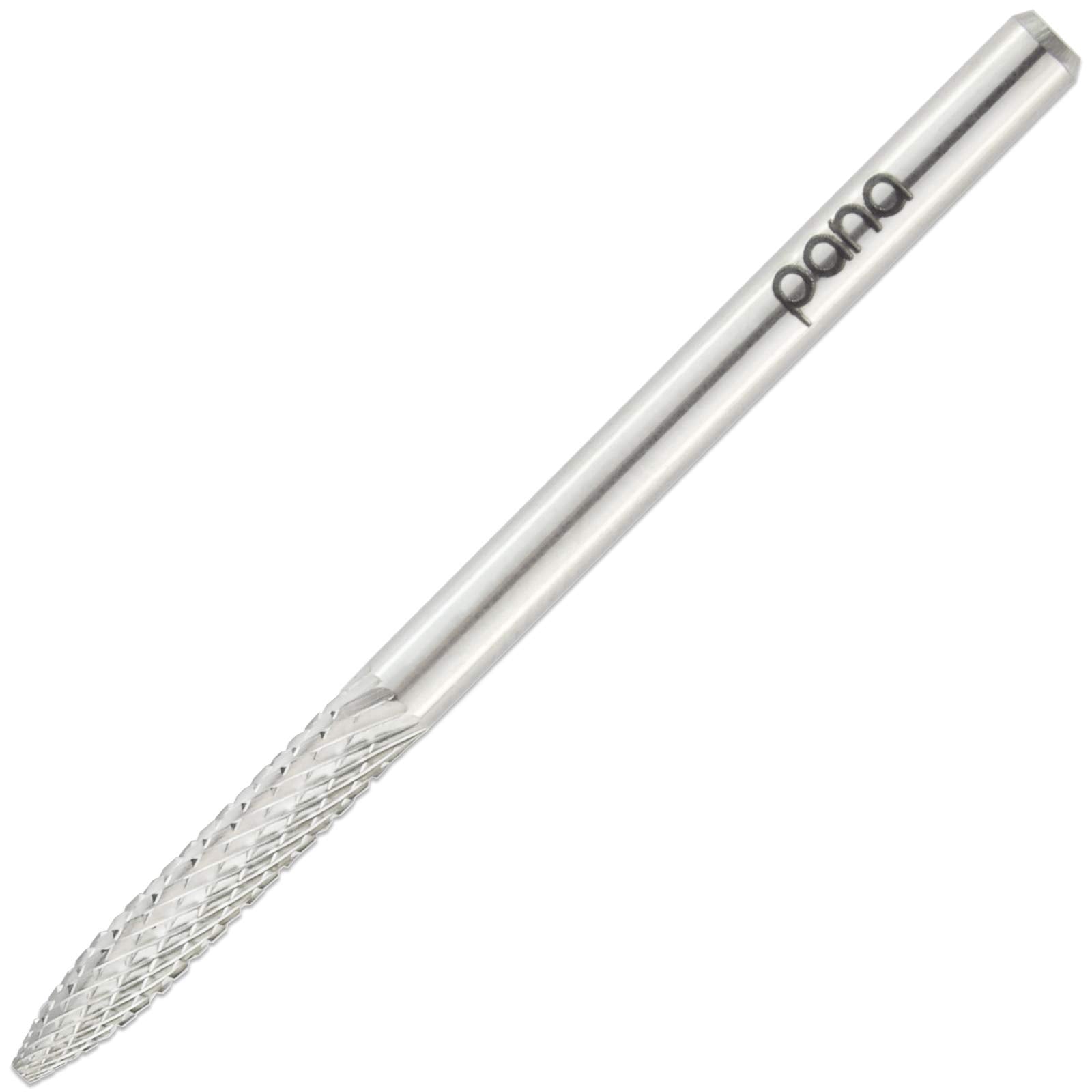 PANA 3/32" Shank Size - Under Nail Cleaner Silver Carbide Bit Extra Fine Grit - Nail Drill Bit for Dremel Machine