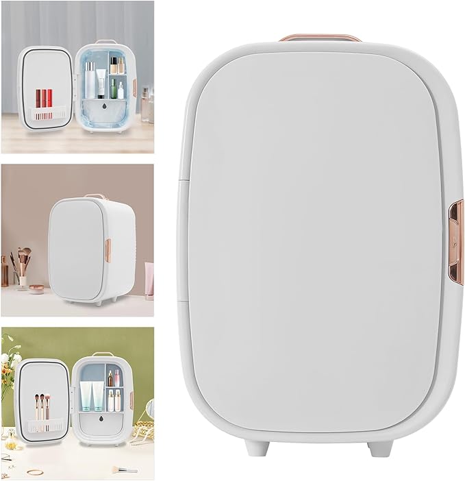 Haivenliuy 12 Liter Beauty Fridge for Cosmetic Storage, Compact Skincare Fridge for Makeup Lipstick, Portable Refrigerator for Bedroom Bathroom,White