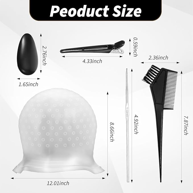 Highlight Cap, Hair Coloring Highlighting Cap, Highlight Caps for Hair Hairs Dye Caping, Reusable Dyeing Tools Frosting Caps for Highlighting Hairs Women Men