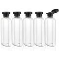 Wowang Travel Shampoo Bottles 7.7oz 5 Pack Leak Proof Squeeze Bottles with Flip Cap Refillable Containers for Toiletries