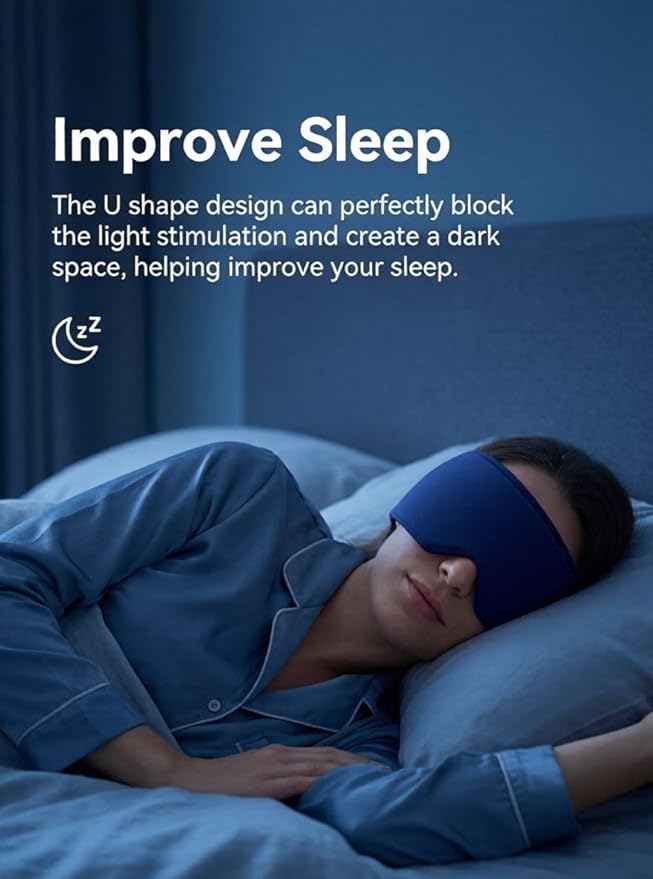 Cooling Gel Eye Mask for Puffy Eyes, Migraine & Headache Relief, Full Eye-Area Cold Compress for Eyes & Temples, FSA Eligible HSA Reusable Eye Ice Pack for Swelling & Post-Surgery Recovery