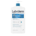 Lubriderm Fragrance Free Daily Moisture Body Lotion + Pro-Ceramide, Unscented Lotion, Body Lotion for Dry Skin, Shea Butter, Glycerin, Non-Greasy 24-Hour Moisturizer, Paraben & Dye Free, 24 Fl Oz