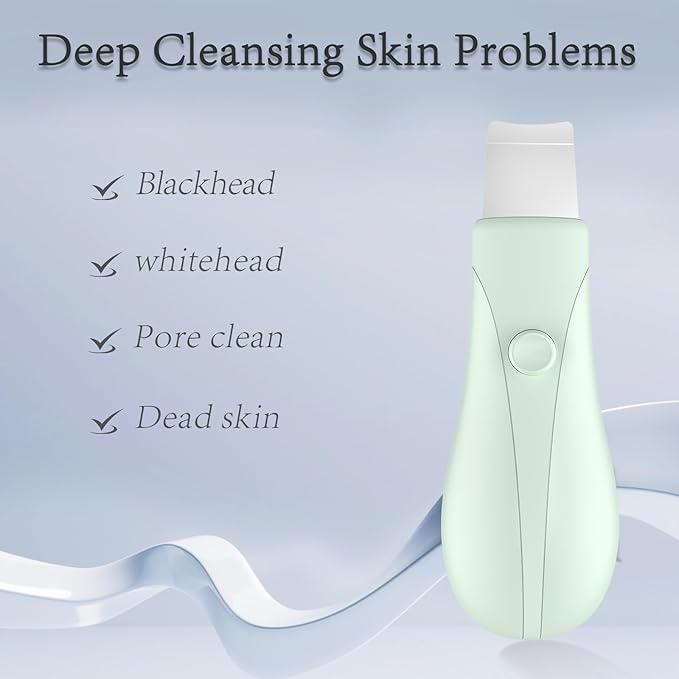 Skin Scrubber Face Spatula Skin Spatula Pore Cleaner Blackhead Remover Tools for Facial Deep Cleansing Skin Care Tool for Men and Women (Green)