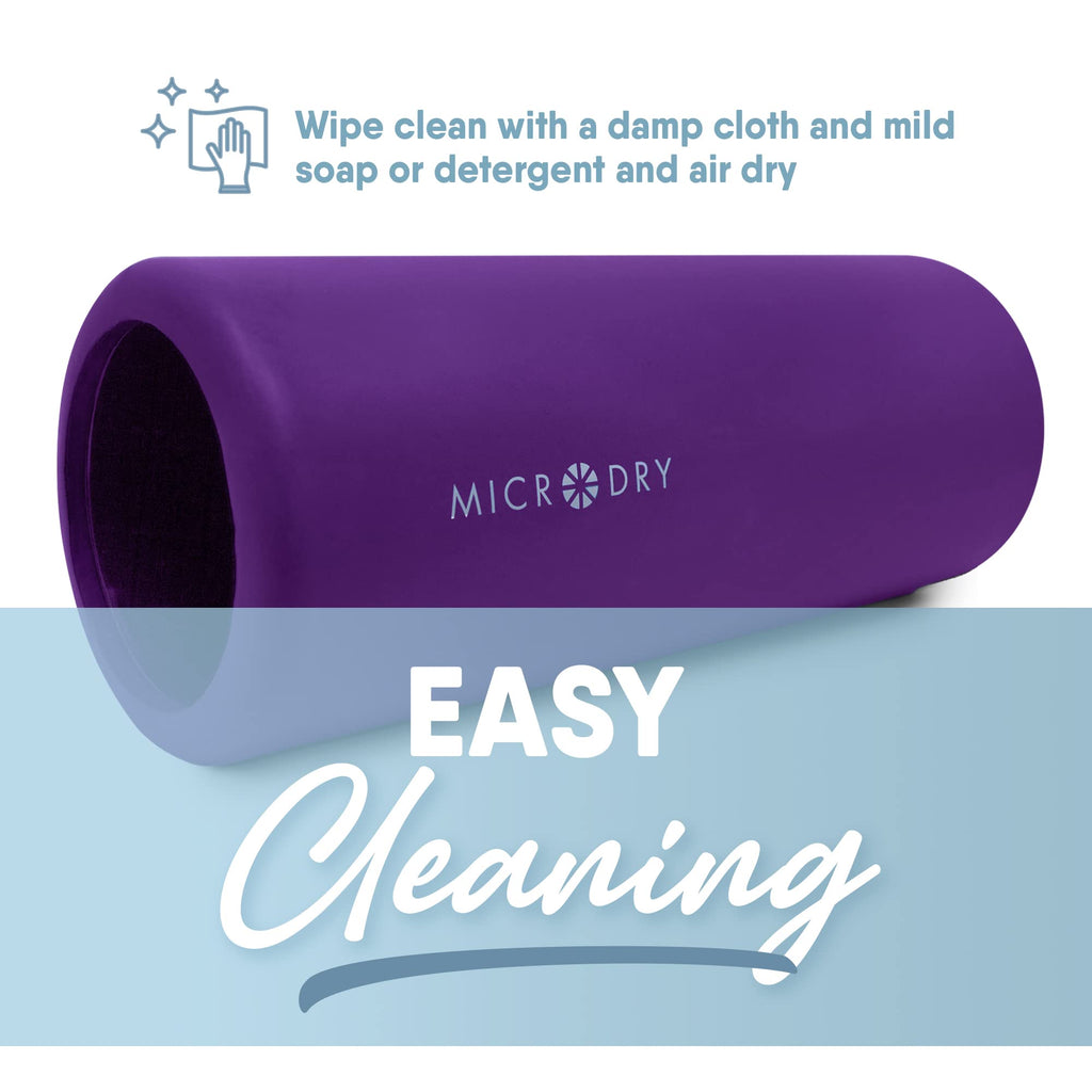 MICRODRY Deluxe Fitness Foam Back Roller for Muscle Relief, Roller for Yoga, Stretching, Deep Tissue Firm Massage & Trigger Point Release, Exercise Workout at Home or Gym, 13x5.3, Purple