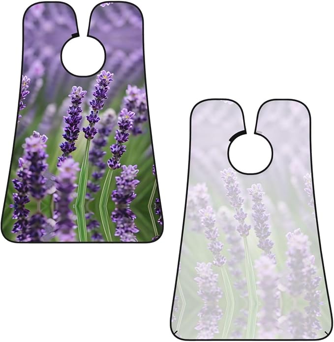 Purple Rose And Skull Print Beard Bib Shaving Apron, Beard Hair Trimming Cape Gift For Dad