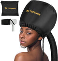 TEPENAR Bonnet Hair Dryer Attachment, Large - Black, Upgraded Soft Adjustable for Hand Held Hair Dryer, Fast Drying, Ideal for Natural Curly Textured Hair Care and Speeds Up Drying Time at Home