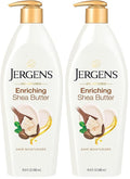 Jergens Shea Butter Hand and Body Lotion, Deep Conditioning Moisturizer, 3X More Radiant Skin, with Pure Shea Butter, Dermatologist Tested, 16.8 Oz (Pack of 2)