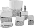 Creative Scents Mirror Damask 6 Piece Resin Bathroom Accessories Set