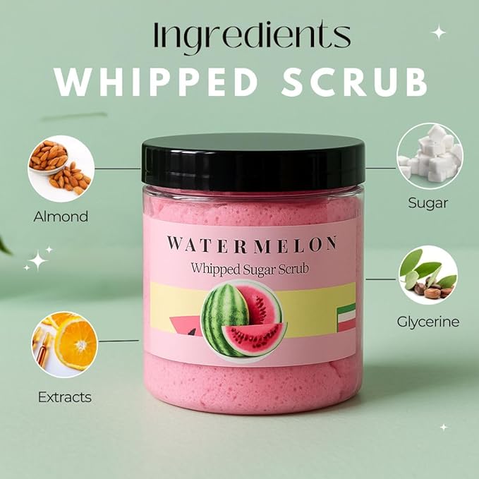 Nature Skin Shop Vanilla Cloud Spun Sugar Whipped Polish – Luxurious Whipped Exfoliating Body Scrub, 8oz