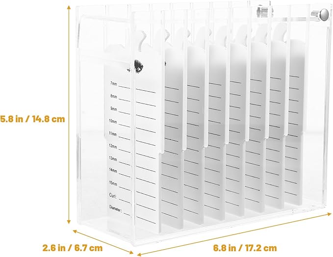 SAFIGLE Acrylic 8-layer Dustproof False Eyelash Storage Box Makeup Organizer Case for Home and Beauty Salon