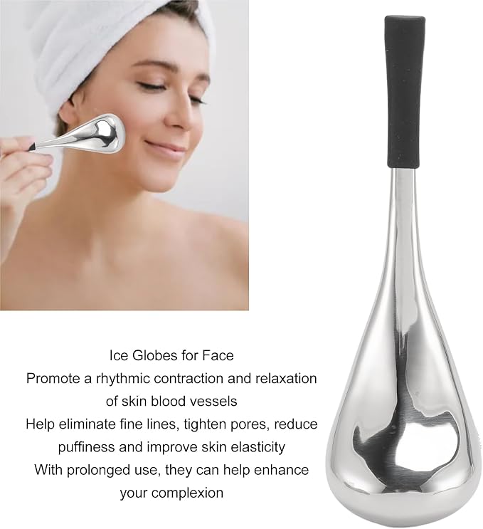 Dan&Dre Ice Globes, Stainless Steel Face Massage Tools for Reducing Puffiness and Wrinkles, with Cooling Effect for Skin Care and Beauty