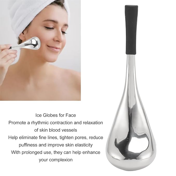Ice Globes Facial Skin Care Tools for Women Face Eyes, Stainless Steel Reduce Puffiness Wrinkles Cooling Spa Globes Facial Sticks Beauty Cryo Sticks for Face Beauty Skin Care Tools