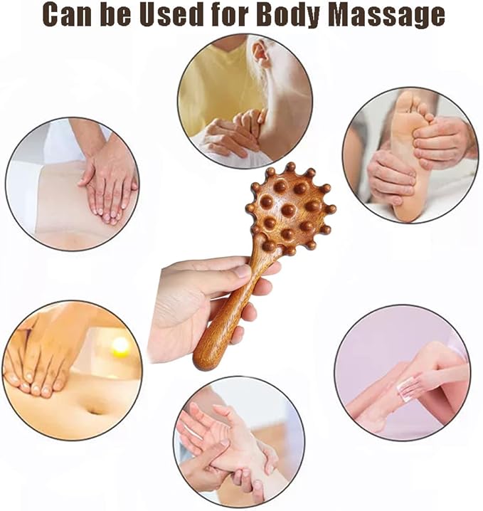 OULIGET Wooden Trigger Point Massage Tool,Sandalwood Comb Head Massager,Gua Sha Comb Tool for Headache,Back,Neck,Shoulder Relaxation