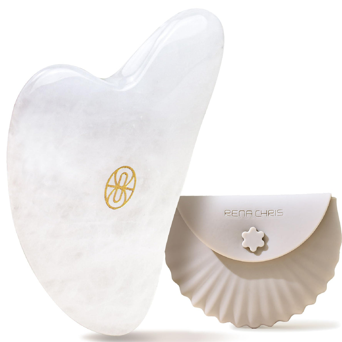 Rena Chris Gua Sha Facial Tools, Stainless Steel Guasha Tool -Golden