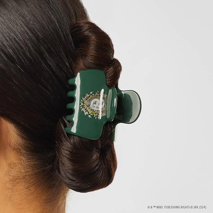 Harry Potter x Kitsch Big Hair Clip for Women - Strong Grip for Secure Updos | Stylish Jumbo Claw Clip | Durable Hair Accessories for Everyday Use – Slytherin, 1pc