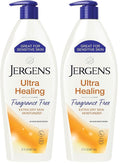 Jergens Ultra Healing Dry Skin Lotion, Hand and Body Moisturizer for Quick Absorption into Extra Dry Skin with Hydralucence Blend, Vitamins C, E and B5, White, 21 oz (Pack of 2)
