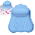 Luxury Silicone Bath Pillow for Tub, New Cloud-Soft 4D Air-Cushion Bathtub Pillow for Head and Neck & Back Support, Strong Suction Cups, Waterproof Quick-Dry Bathtub Headrest (Blue)