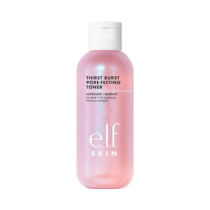 e.l.f. SKIN Thirst Burst Pore-fecting Toner, Hydrating for Face, Smooths, Plumps & Minimizes Pores, Infused with Salicylic Acid, Vegan & Cruelty-Free