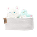 COMFY-HOMI 13" x 8.5" x 5.1" Storage Baskets for Organizing | Cotton Rope Woven Basket | Toy Storage Bin Box | Basket for Shelves, Closet Organizer Bin, Decorative Closet Shelf, 1 Pack, All white