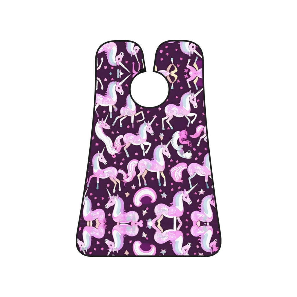 YQxwJL Unicorns Pinks Print Beard Bib Shaving Apron, Beard Hair Trimming Cape Gift For Dad