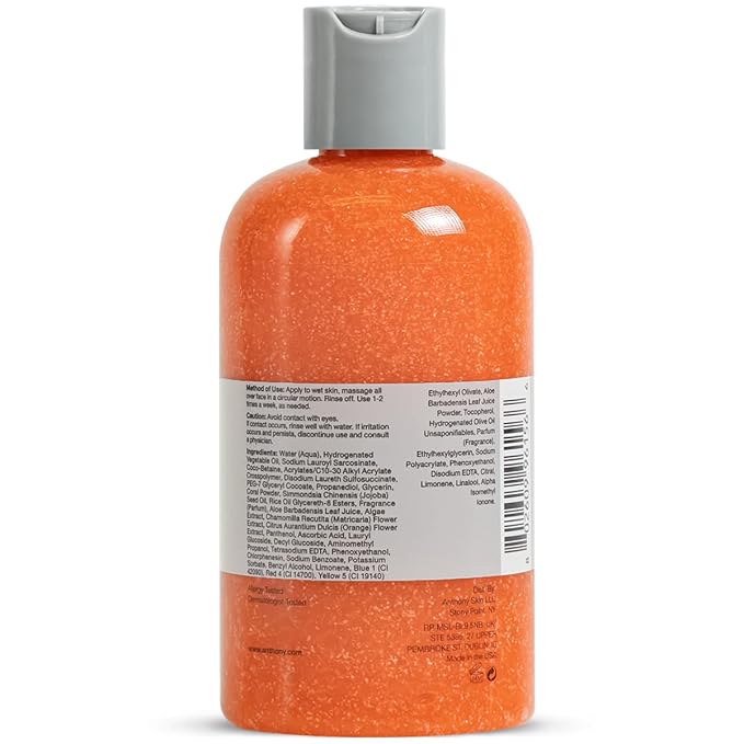 Anthony Men’s Face Scrub with Vitamin C, Facial Exfoliating Scrub and Exfoliating Face Wash for Smooth Skin, 8 Fl Oz