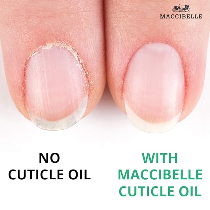 Maccibelle Pure Cuticle & Nail Oil Pen 2ml Heals Dry Cracked Cuticles (Milk & Honey + Pomegranate)
