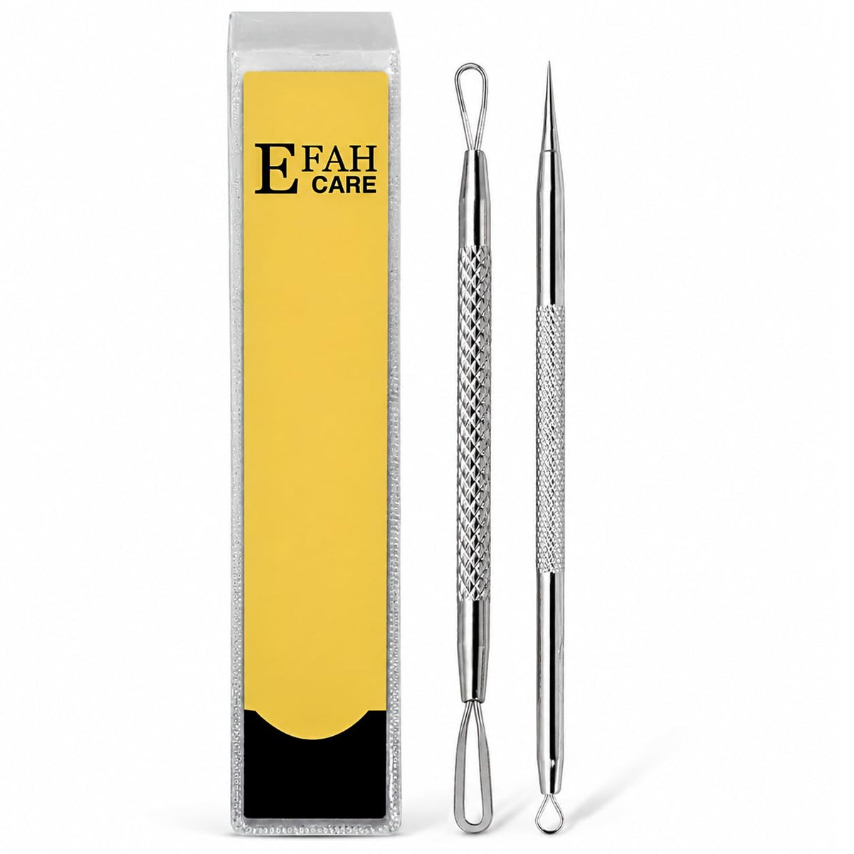 2Pcs Stainless Steel Pimple Extractor Acne Tool Surgical Blackhead Remover