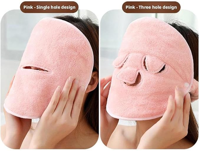 Face Steaming Towel,Hot Compress Face Towel Masks,Reusable Face Masks Skincare Facial Steamer Towel for Hot Cold Skin Care,Towel Steamer for Facials,Spa Towels Beauty Facial Towel for Women (B)