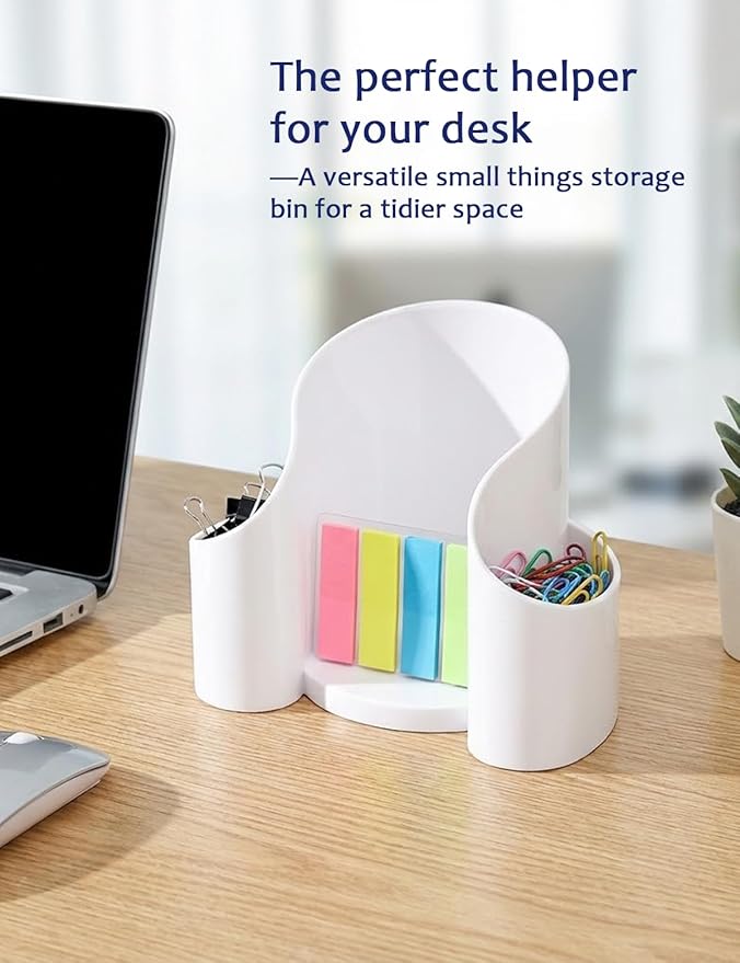 VIPTUVI White Cotton Pad Holder, 3-Compartment Open Top Cups