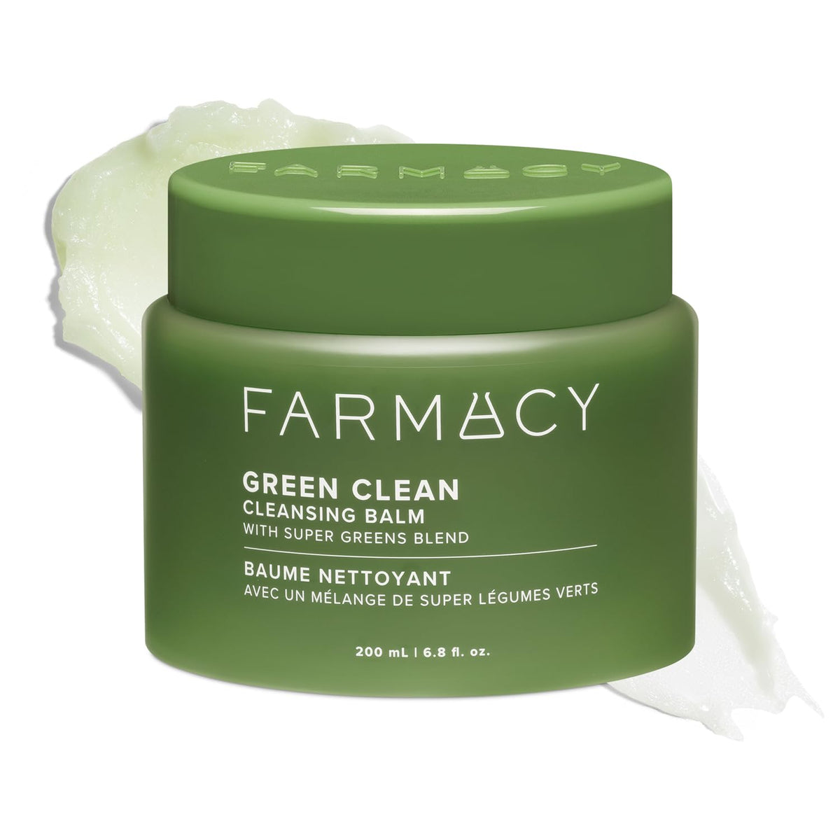 Farmacy Makeup Remover Cleansing Balm - Green Clean Waterproof Makeup Remover Balm + Oil Cleanser for Face - Gently Melts Make Up + SPF - Hydrates + Softens Skin with Super Greens + Papaya (50ml)
