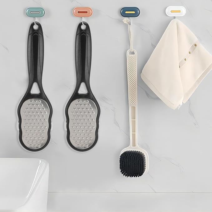 2 Pcs Foot Files with Skin Catcher, Stainless Steel Foot Rasp Callus Remover Pedicure Feet Grater Foot Scrubber Dead Skin Remover for Feet