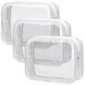 PACKISM Clear Makeup Bag Travel - TSA Approved Toiletry Bag, Matte White