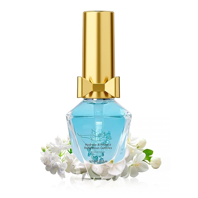 Cuticle Oil, Cuticle Nail Oil Infused with Real Flowers, Jasmine 12ml
