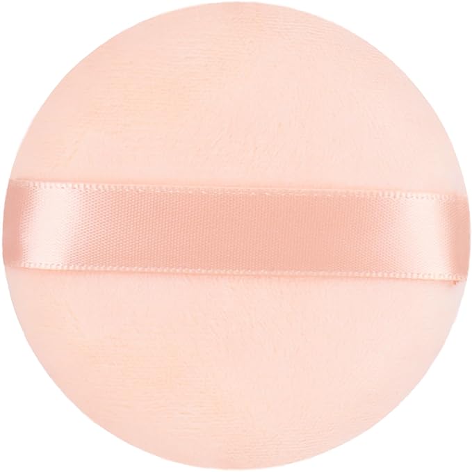 YINGMAN Body Powder Puff Extra Large 6" Soft Dusting Powder Puff for Women Bath and Face Makeup Setting Powder Applicator - Perfect for Talcum or Loose Powder, Big Beauty Sponge (Beige 6" Only Puff)