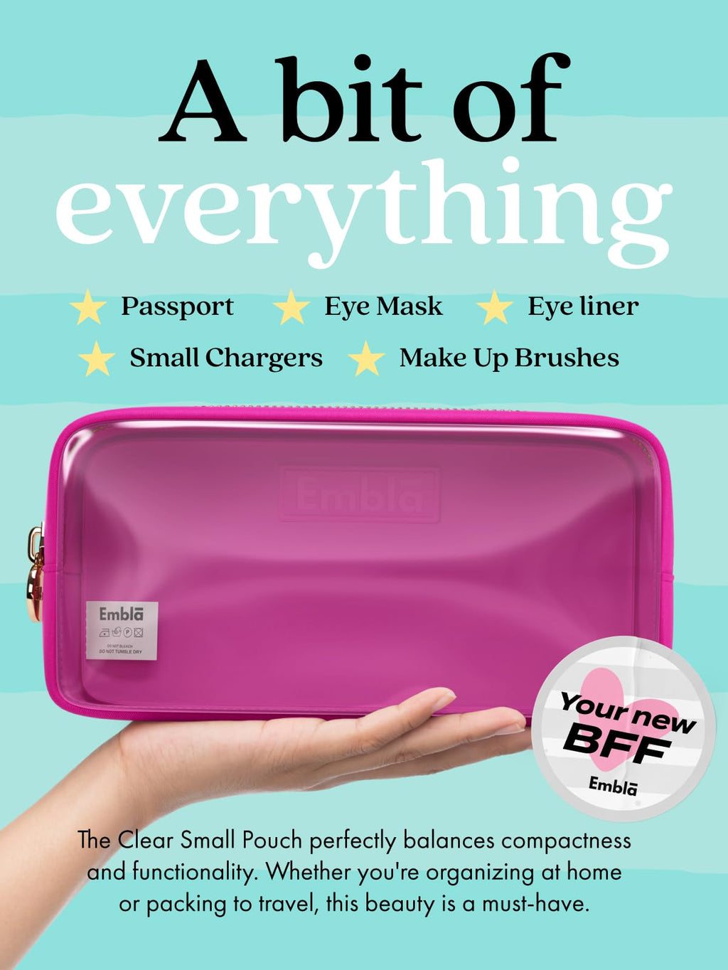 Makeup Bag for Women, Travel Cosmetic Organizer, Waterproof Toiletry Pouch