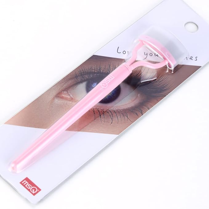 Eyelash Comb Separator MSQ Eyelash Mascara Brush and Comb Lash Separator With Comb Cover Arc Designed Cosmetic Brushes Tool Pink (Includes a Mascara Wand)