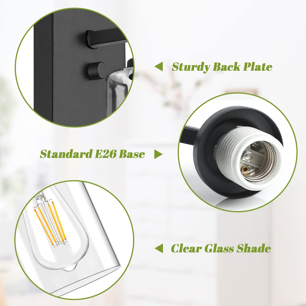 VerRon Wall Sconces Set of 2 for Bathroom, Modern Vanity Light Fixtures