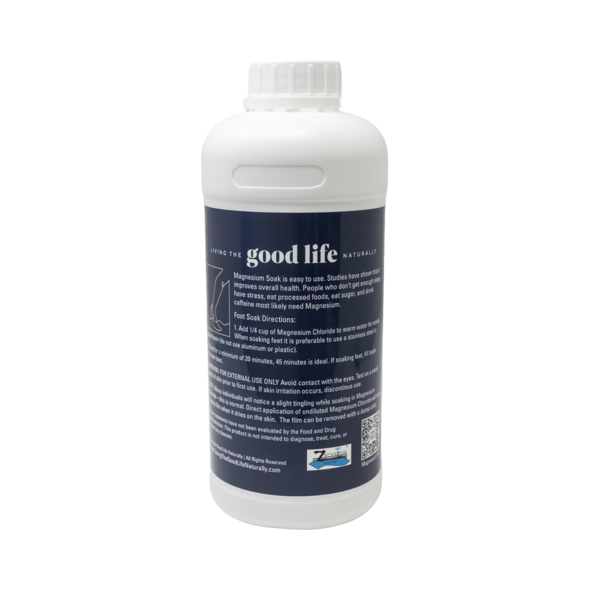Magnesium Bath Soak and Foot Soak, Transdermal Magnesium Chloride 32 oz