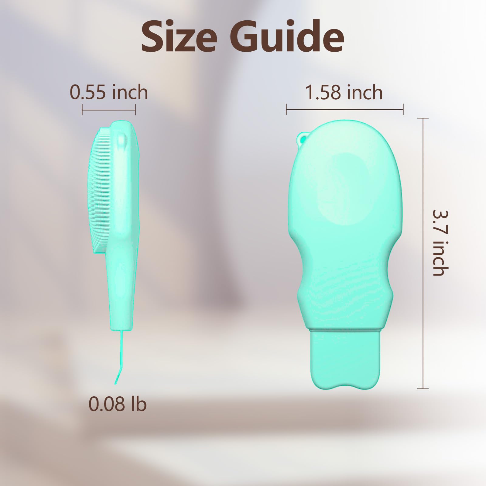 2-Pack Blackhead Remover Double Headed Scraper, Silicone Face Scrubber for Deep Cleansing, Portable Mini Skin Care Tool for Men & Women (Pink + Green)